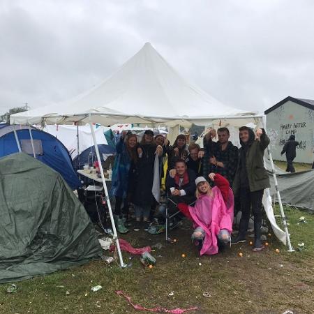 Fredrik, 21, veio acompanhado de 24 amigos para o Festival de Roskilde - Felipe Branco Cruz/UOL - Felipe Branco Cruz/UOL