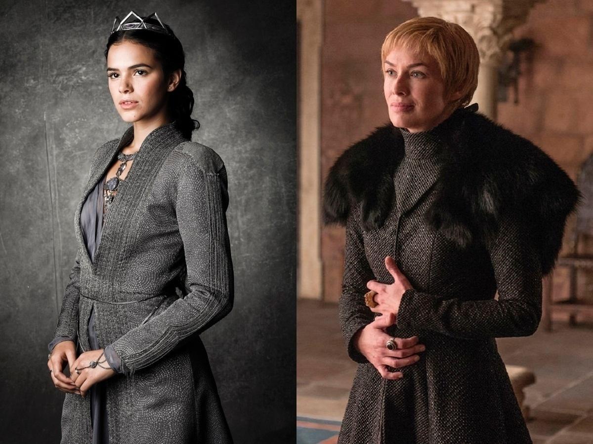 Catarina (Bruna Marquezine), de "Deus Salve o Rei"; Cersei Lannister (Lena Headey), de "Game of Thrones" - Fotos de divulgação