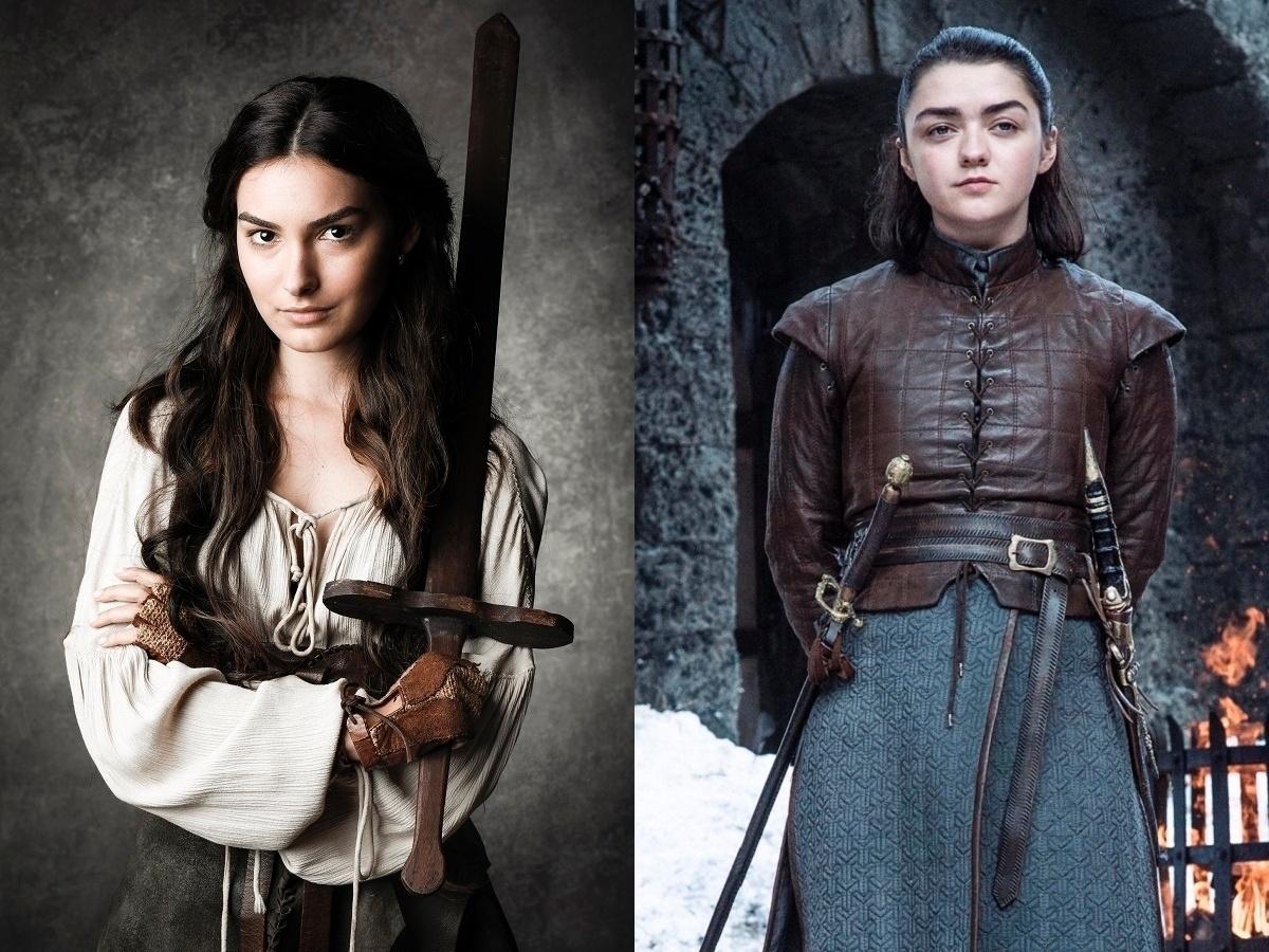 Selena (Marina Moschen), de "Deus Salve o Rei"; Arya Stark (Maisie Williams), de "Game of Thrones" - Fotos de divulgação