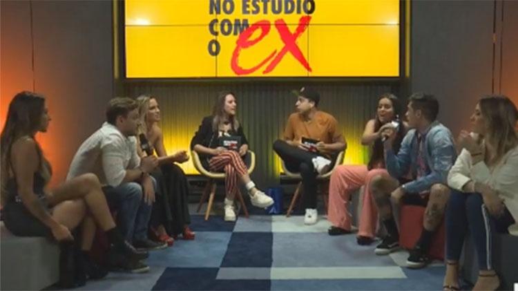 Any, Miguel, Vini, Fernanda, Mylena e Tati participam da live após o último episódio na MTV - Reprodução/MTV - Reprodução/MTV