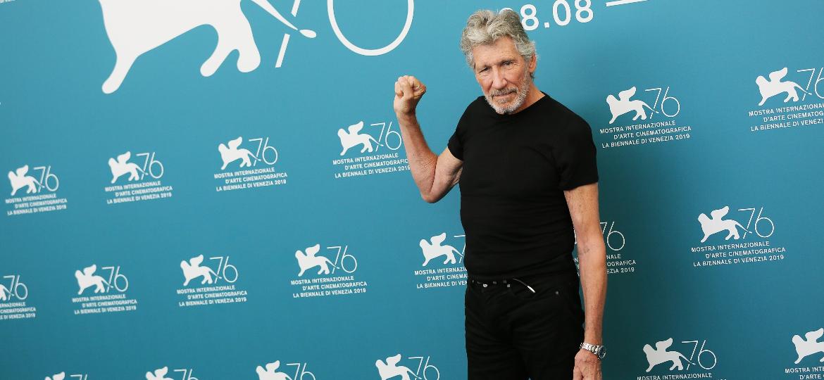 Roger Waters chega ao Festival de Veneza, na Itália, para promover o filmes Us + Them - Ernesto Ruscio/Getty Images