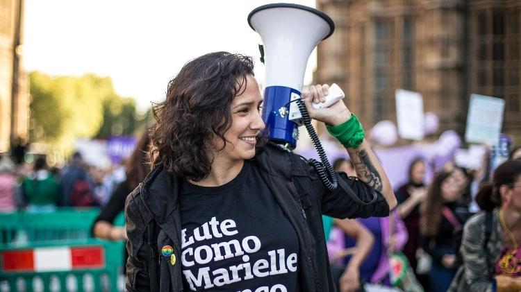 Monica Benicio durante campanha à Câmara do Rio - Divulgação - Divulgação