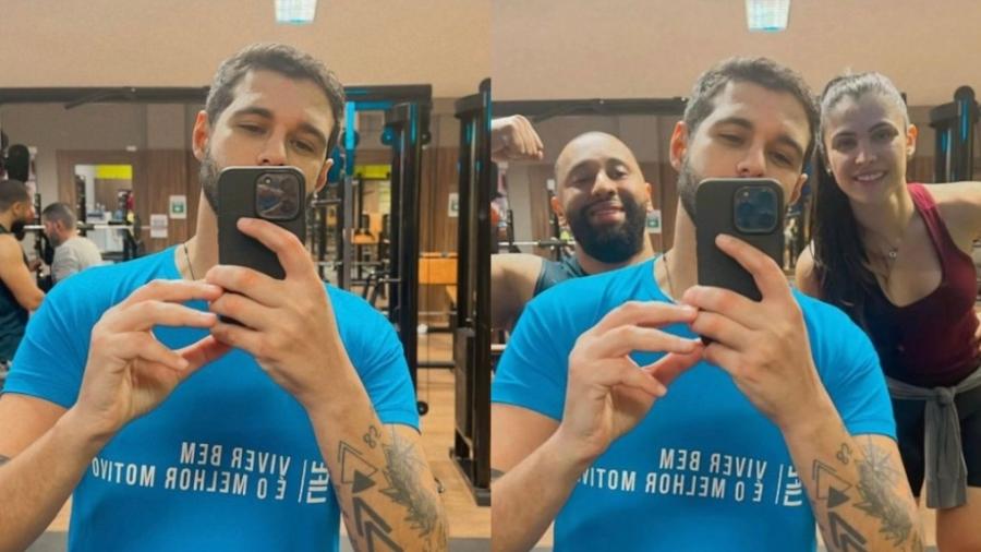 Rodrigo Mussi posa ao lado de amigos em academia na volta aos treinos - Reprodução/Instagram