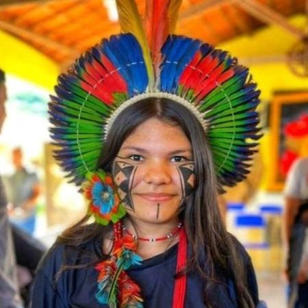 A ativista indígena Thaís Pitaguary, da Terra Indígena Pitaguary, na Zona Metropolitana de Fortaleza