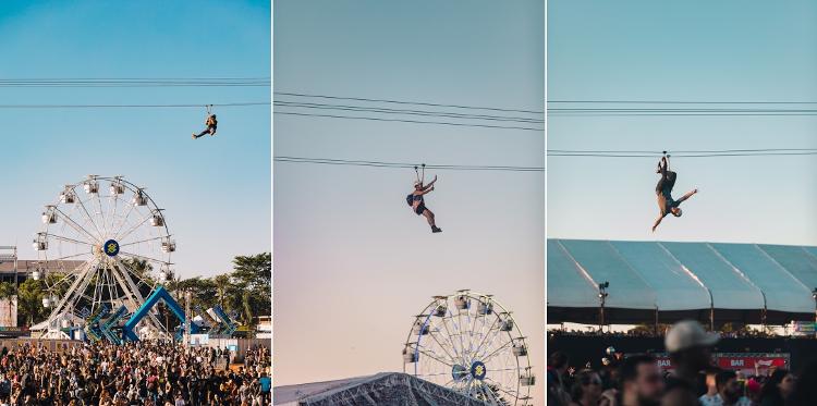 O festival João Rock, neste sábado (8), em Ribeirão Preto, terá tirolesa para os mais aventureiros