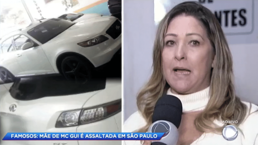 Mãe de MC Gui relatou momentos de tensão ao ser assaltada na Vila Carrão, zona leste de São Paulo, nesta sexta-feira (23) - Reprodução/TV Record