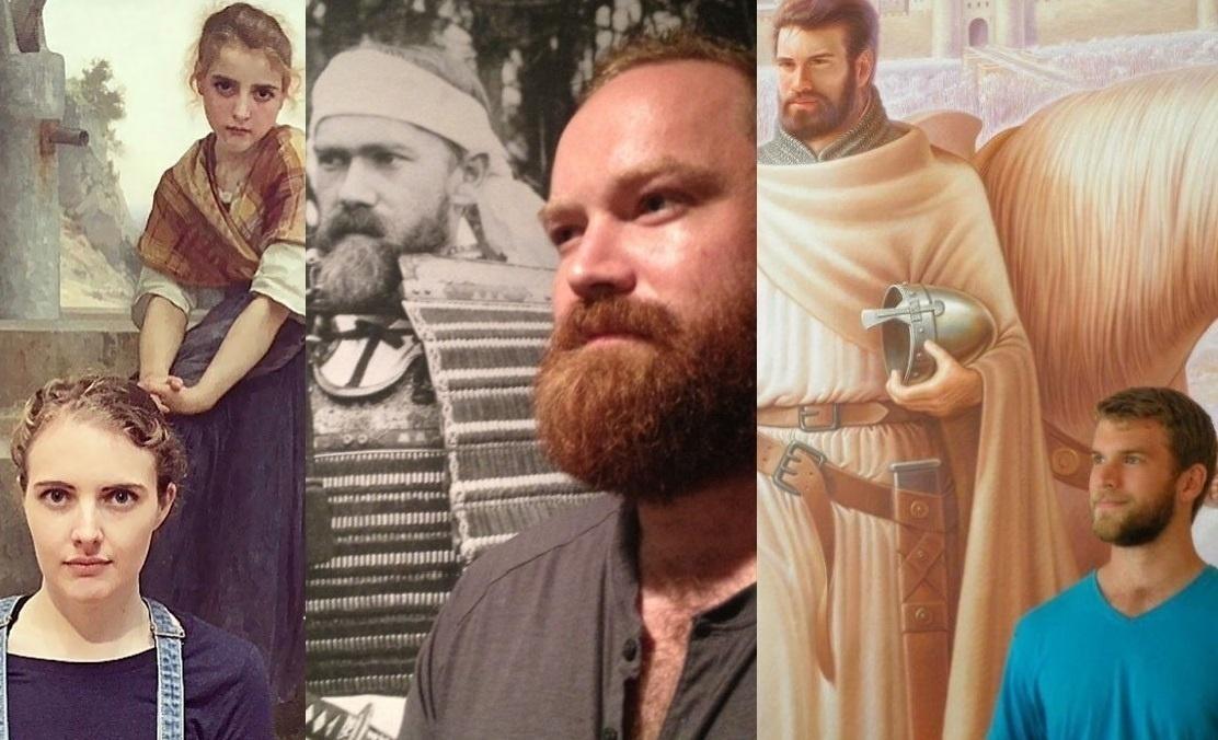 Sósia no museu - Reprodução/Montage