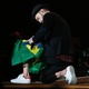 Justin Timberlake assina bandeira para fã no Palco Mundo do Rock in Rio - RAFAEL RIBEIRO/FRAMEPHOTO/FRAMEPHOTO/ESTADÃO CONTEÚDO