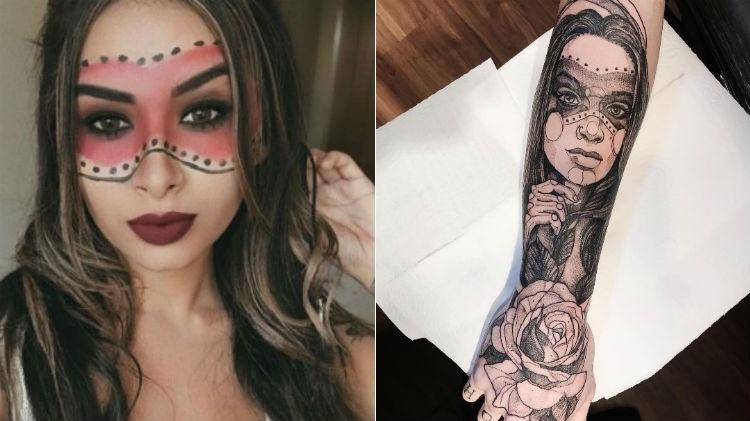 Pedro Rocha se inspira em foto de Nara Almeida para fazer tatuagem  - Reprodução/Instagram - Reprodução/Instagram