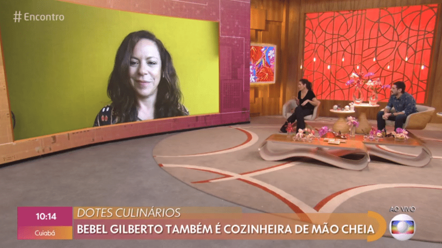 3.jun.2020 - Programa "Encontro" com Fátima Bernardes e Bebel Gilberto - Reprodução / Tv Globo