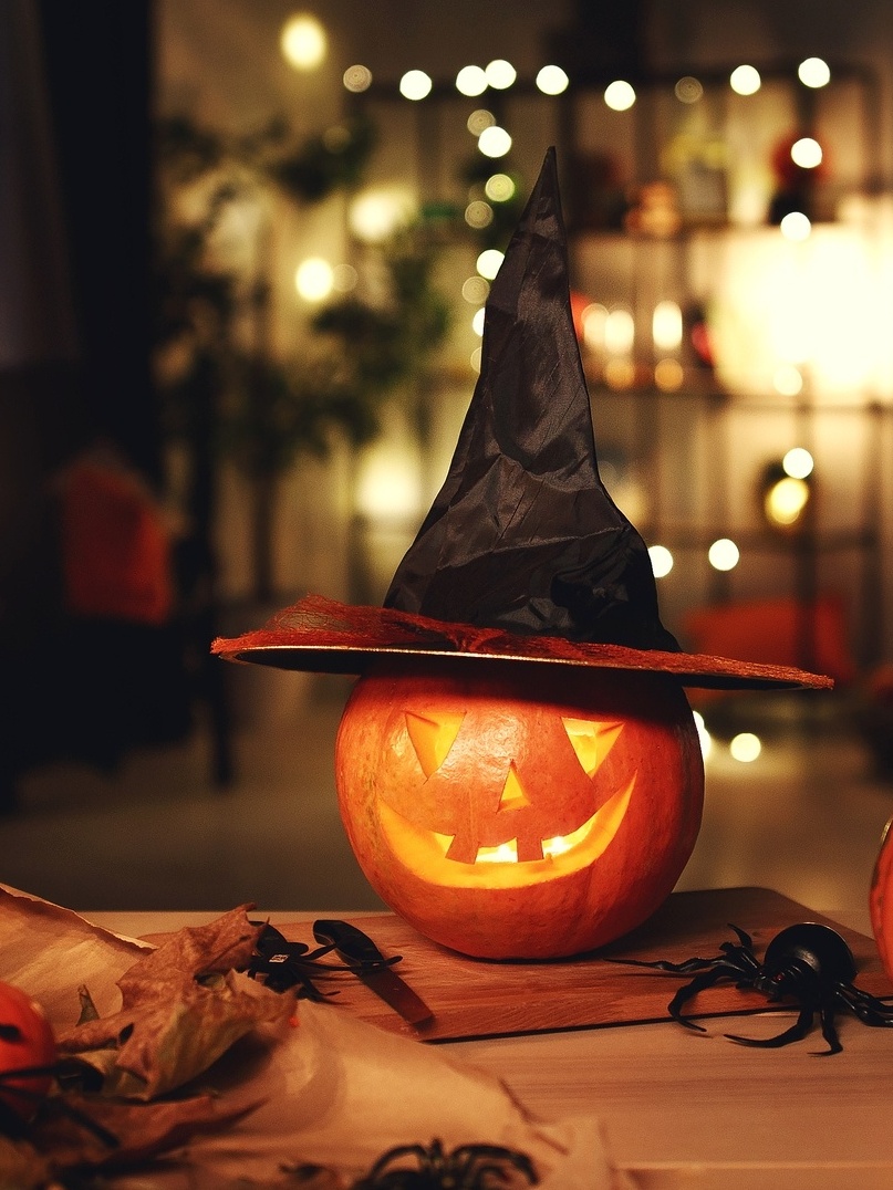 Halloween bruxa – Decorações Halloween bruxa assustadora  Presentes  especiais visual assustador para crianças e amigos no Halloween ou  aniversário Fengr-au : : Casa