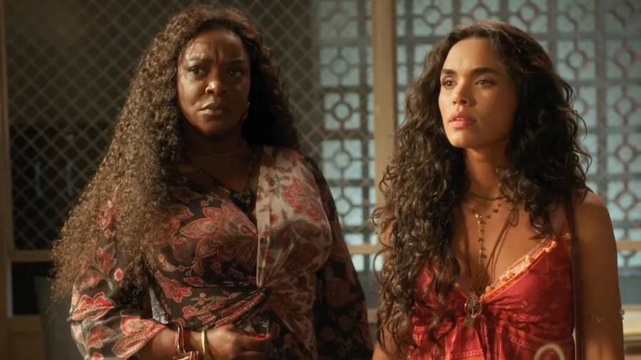 Maria Navalha (Olivia Araújo) e Luna (Giovana Cordeiro) em "Fuzuê" - Globo/Divulgação