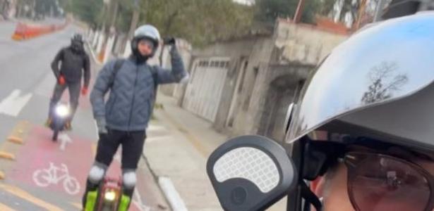 Aventura ou risco à vida? Grupo desce Imigrantes até Santos em monociclos