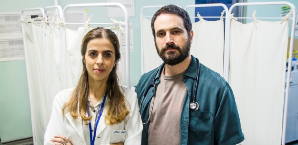 Ana Petta e Caco Ciocler são os protagonistas da série "Unidade Básica", do canal Universal - Danielle Feltrin/Divulgação - Danielle Feltrin/Divulgação