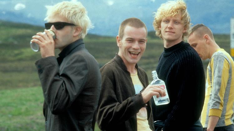 Jonny Lee Miller, Ewan McGregor, Ewen Bremner e Kevin McKidd em "Trainspotting" - Reprodução - Reprodução