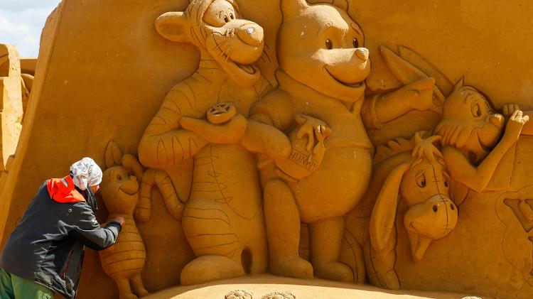 Mais de 150 esculturam estrelam o festival Sand Magic, na Bélgica - REUTERS/Yves Herman  - REUTERS/Yves Herman 