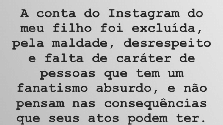 Carlinhos Aguiar se pronuncia sobre exclusão da conta de Caique no Instagram - Reprodução/Instagram - Reprodução/Instagram