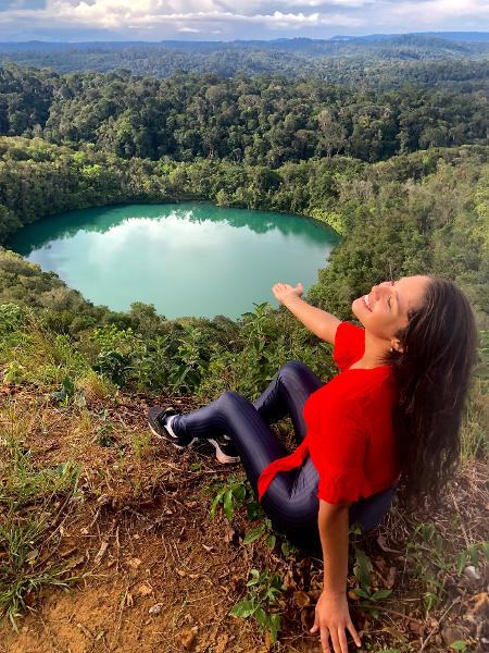Thayná Mafra Almeida no Mirante da Mina - Arquivo pessoal - Arquivo pessoal