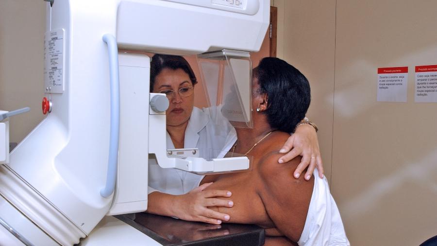 Exame clínico de mamas, a mamografia, feito no Inca - Divulgação/Inca