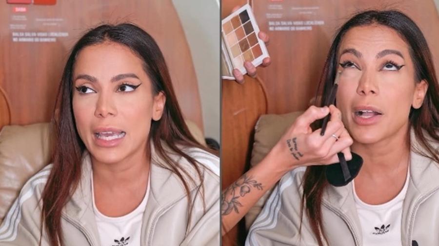 Anitta fala de saúde mental enquanto é maquiada por Bianca Andrade