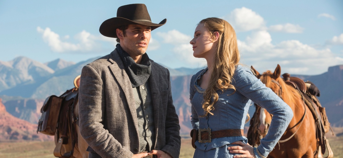 James Marsden e Evan Rachel Wood em cena de "Westworld" - Divulgação/HBO