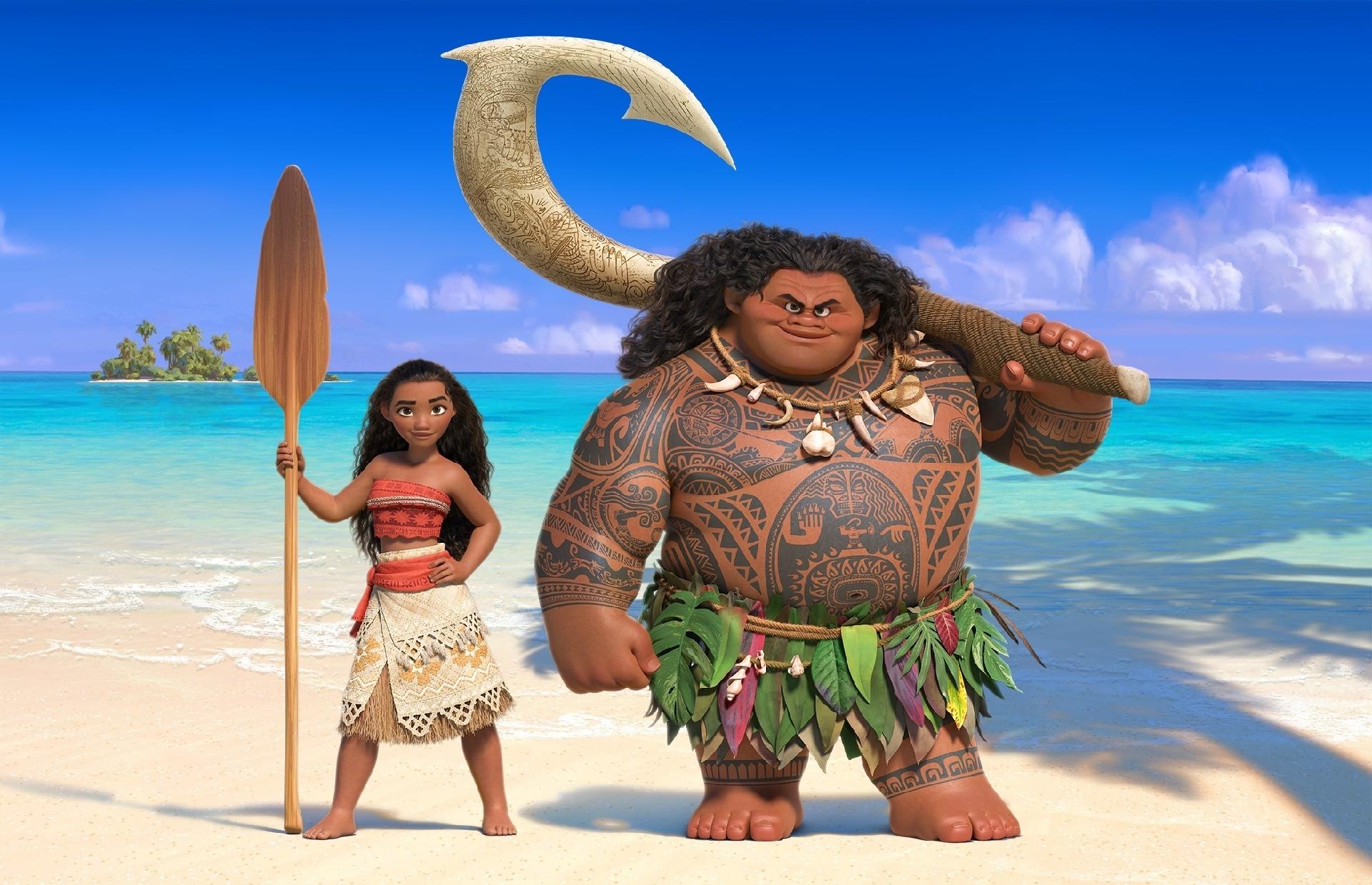 Moana e Maui, os personagens principais da nova animação da Disney - Divulgação