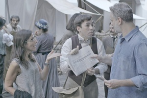 Dan Stulbach e a historiadora Lilia Schwarcz - Divulgação/Band - Divulgação/Band