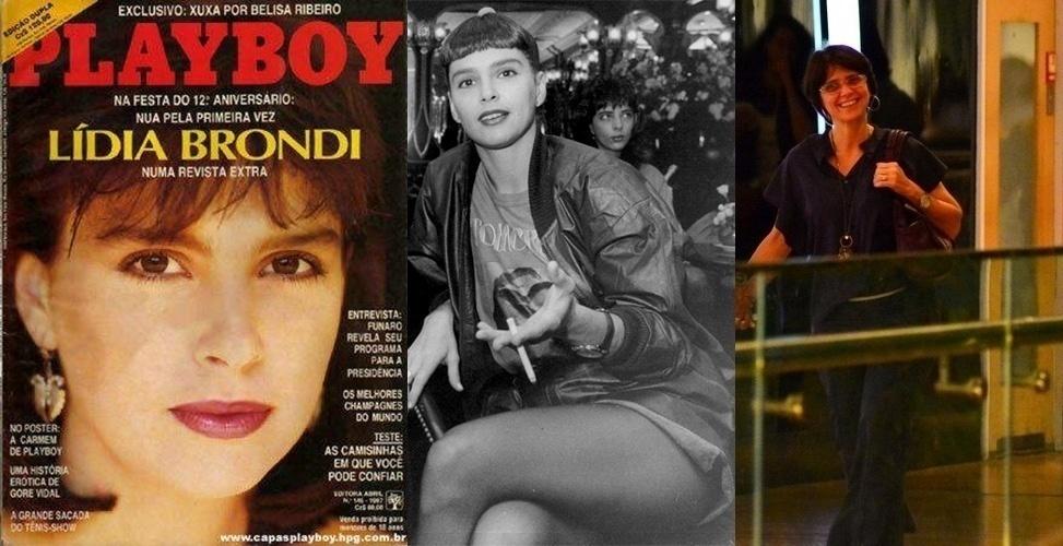 Lidia Brondi posou nua para a revista, aos 26 anos, em agosto de 1987 na edição para comemorar 12º aniversário da revista. Na época, a atriz estava no ar na novela "Corpo Santo" na TV Manchete. Lidia está afastada da TV desde 1990. Sua última novela foi "Meu Bem, Meu Mal" - Reprodução/Playboy, Folhapress e William Oda/Ag.News
