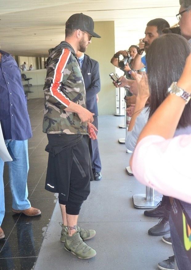 Justin Timberlake desembarcou na manhã desta sexta-feira no Rio de Janeiro - AgNews