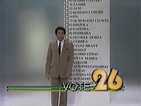 Silvio Santos ensina a votar no número 26 em campanha da eleição presidencial de 1989