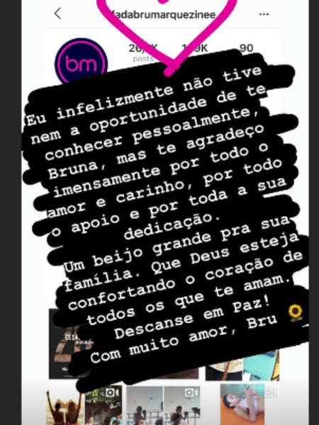 Bruna Marquezine lamenta morte de fã - Reprodução/Instagram - Reprodução/Instagram