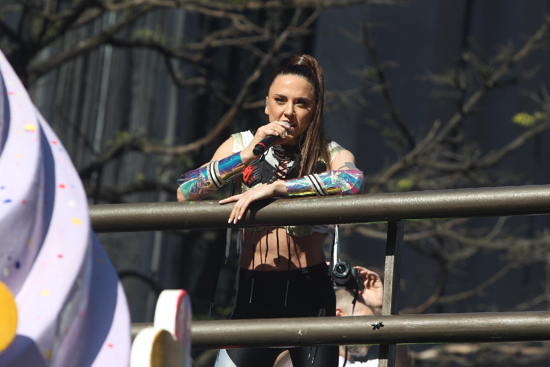 A Spice Girl Mel C fez show neste domingo (23) em um trio elétrico durante a Parada do Orgulho LGBT em São Paulo - Marcello Sá Barreto/Brazil News