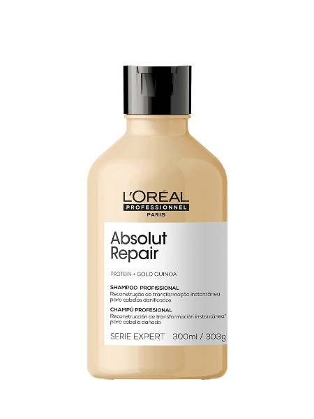 Shampoo Reparador Absolut Repair Gold Quinoa Serie Expert 300 Ml, L´Oreal Professionnel Paris - Reprodução - Reprodução