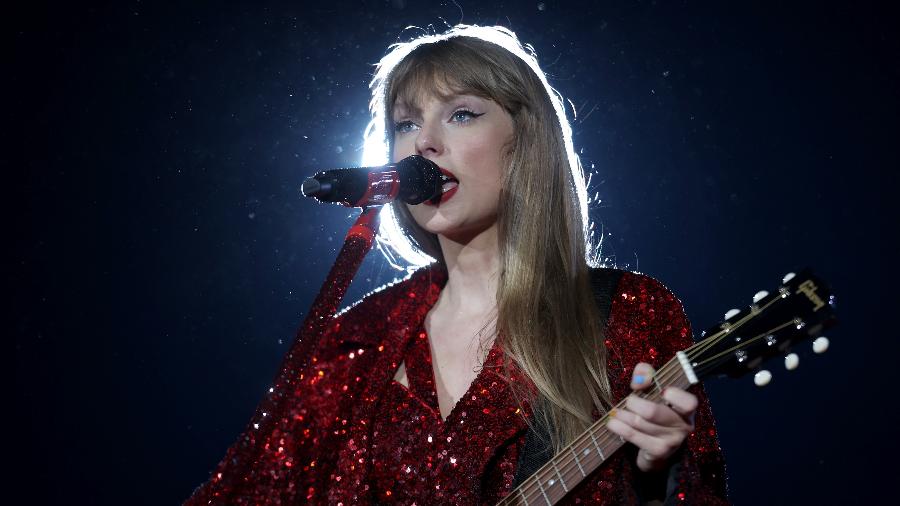 Taylor Swift na The Eras Tour, nos Estados Unidos; show chega ao Brasil em novembro - Omar Vega/Getty Images