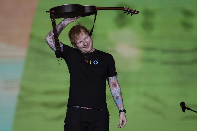 19.set.2024 - Ed Sheeran se apresenta no Palco Mundo do quarto dia de Rock in Rio