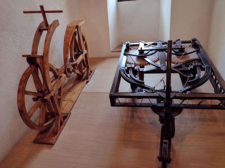 Maquete da bicicleta criada por Leonardo DaVinci