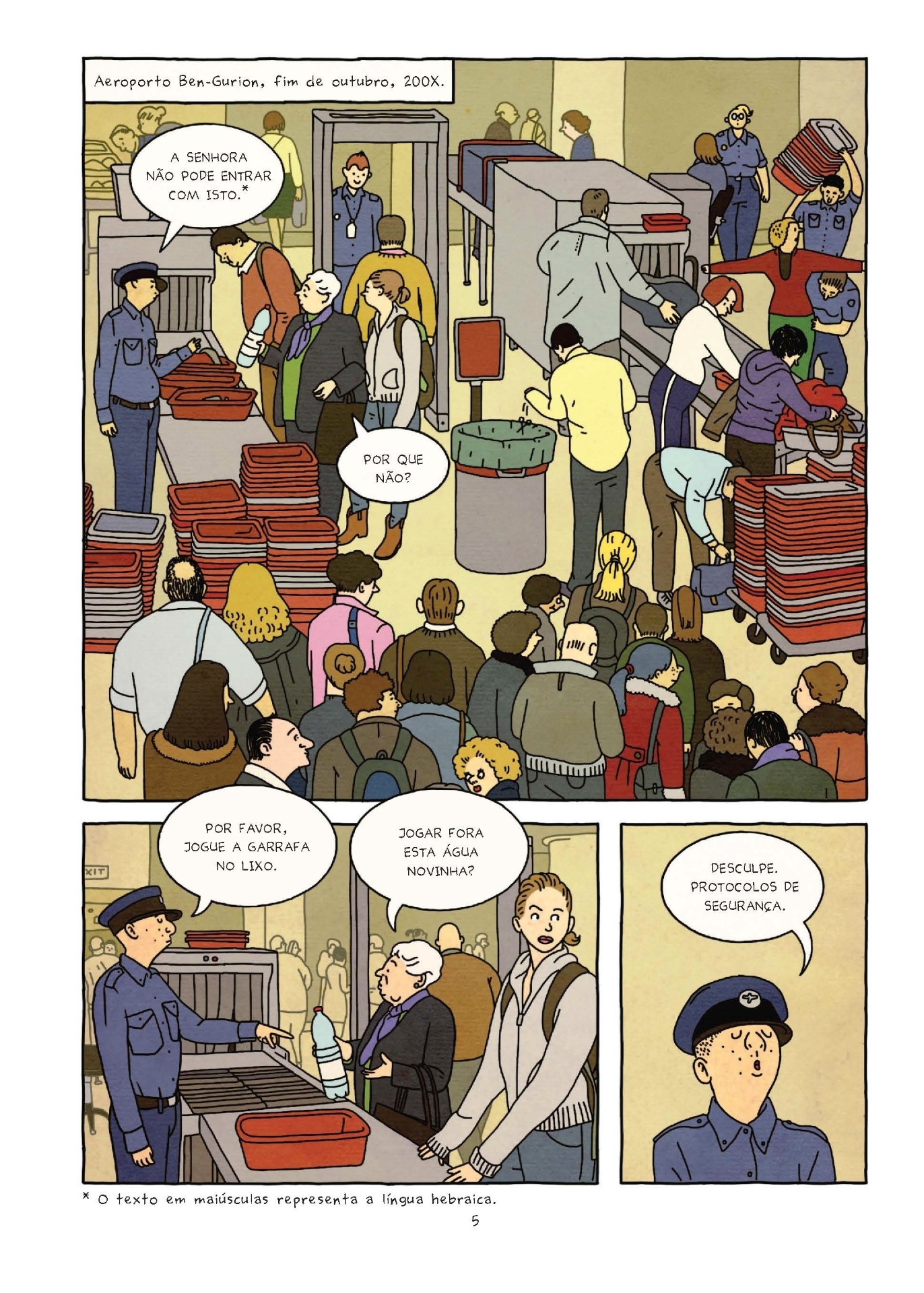 Página da HQ "A Propriedade", da israelense Rutu Modan - Divulgação