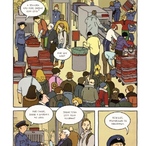 Página da HQ "A Propriedade", da israelense Rutu Modan - Divulgação