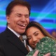 2014 - Silvio Santos abraça Patricia Abravanel, sua "filha número 4" - Divulgação/SBT