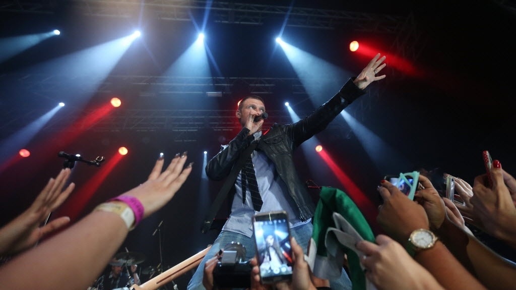 10.jul.2016 - Integrante dos Backstreet Boys, Nick Carter se apresenta no Via Marquês, em São Paulo. Show faz parte da sua turnê solo "All American" - Ricardo Matsukawa/UOL