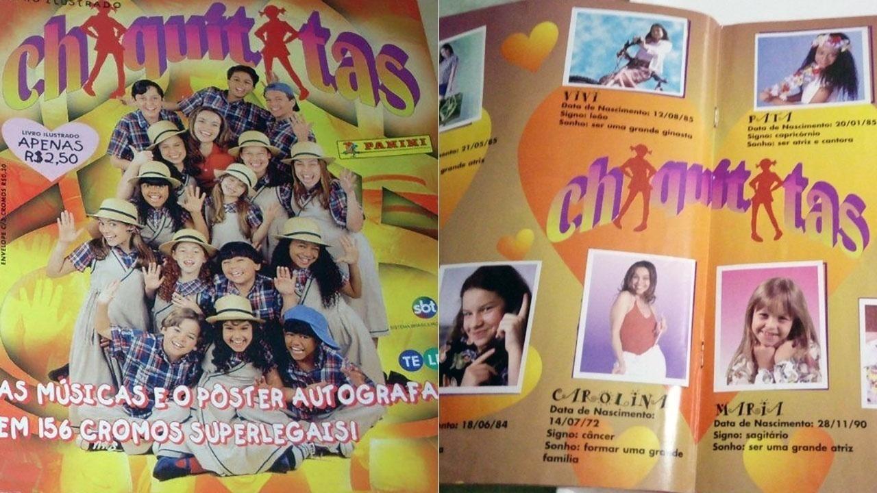 O álbum de figurinhas das Chiquititas foi uma febre entre os fãs da novelinha. Nas escolas, as crianças se reuniam no pátio para trocar os cromos repetidos - Reprodução