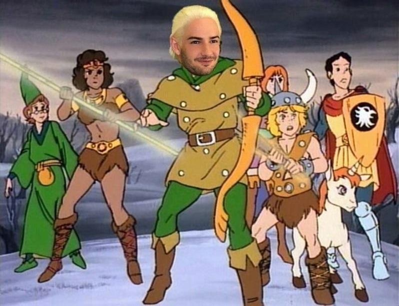 Pato vira "Hank" em montagem com o desenho "Caverna do Dragão" - Reprodução/Instagram/milleimilgrau