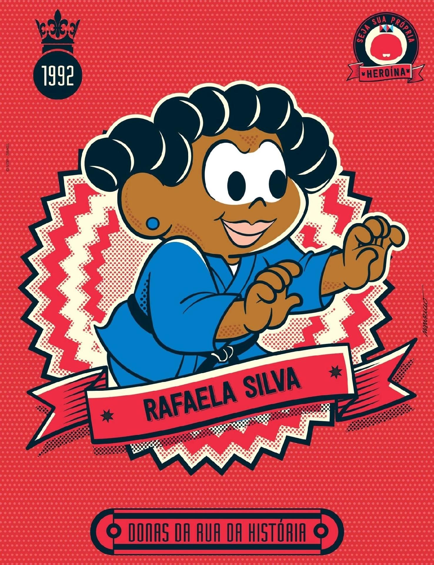 A judoca Rafaela Silva nos traços da personagem Bonga - Divulgação
