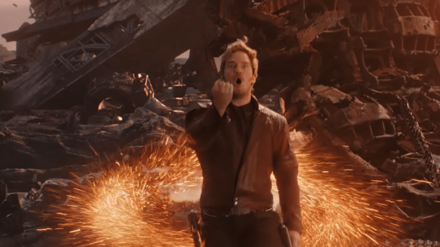 Chris Pratt em cena de "Vingadores: Guerra Infinita" - Reprodução