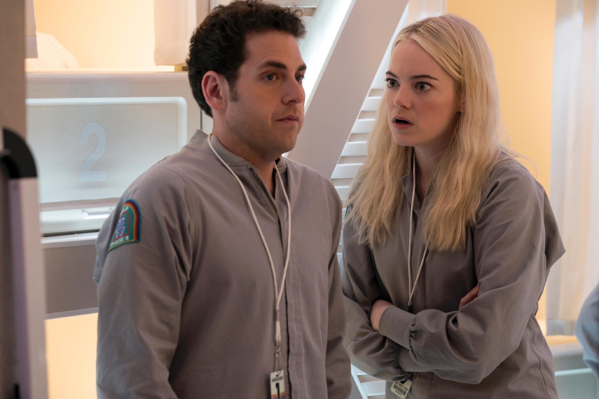 Jonah Hill e Emma Stone em cena do sexto episódio de "Maniac", nova minissérie da Netflix - Michele K. Short/Netflix