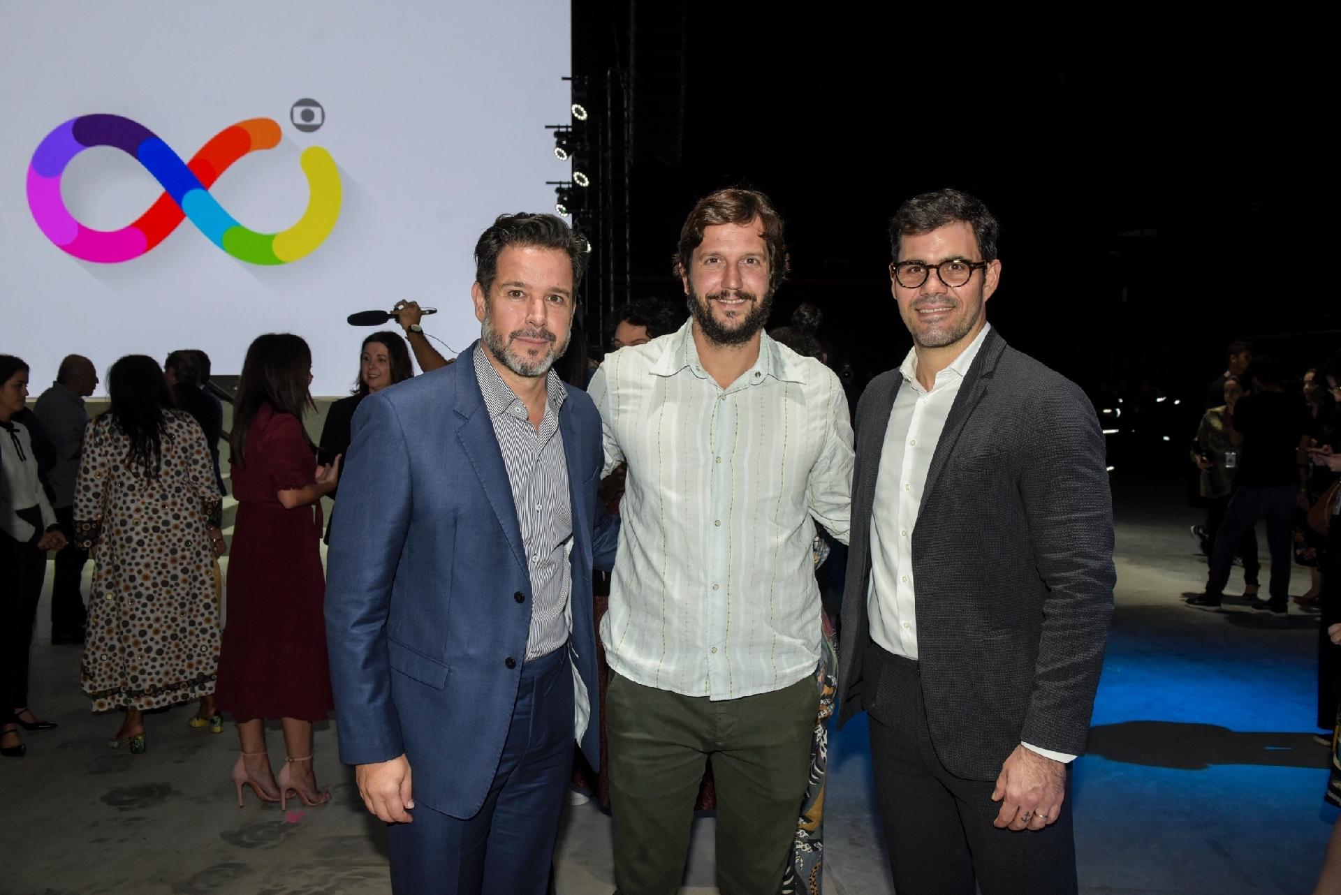 Murilo Benício, Vladimir Brichta e Juliano Cazarré nos novos estúdios da Globo - Victor Pollak/Globo e Paulo Belote/Globo