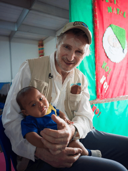 O ator britânico Liam Neeson, embaixador do Fundo da Unicef, visita Roraima  - UNICEF/UNI268689/Hiller