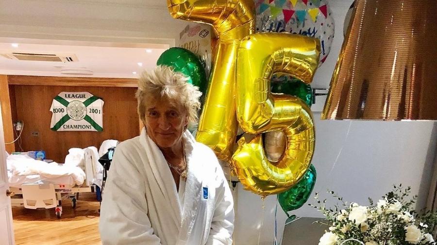 Rod Stewart comemorou 75 anos em um hospital - Reprodução/ Instagram