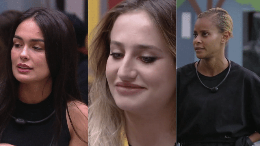 Larissa, Bruna e Aline se enfrentam no último Paredão do BBB 23 - Globoplay/Reprodução