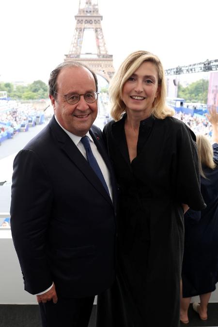 O ex-presidente francês François Hollande e sua esposa Julie Gayet